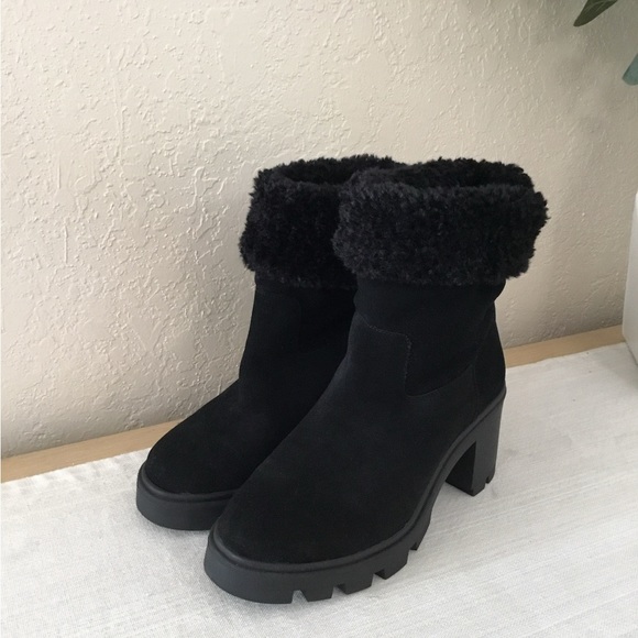 Splendid Women's Margo Heeled Hiker Booties Black size 8M - Picture 1 of 8
